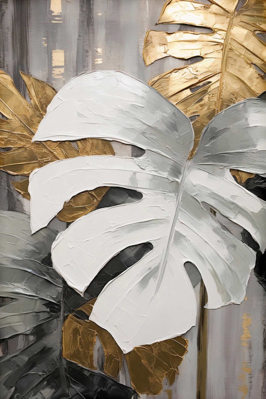 Wit blad met goudnerven — volledig ontwerp