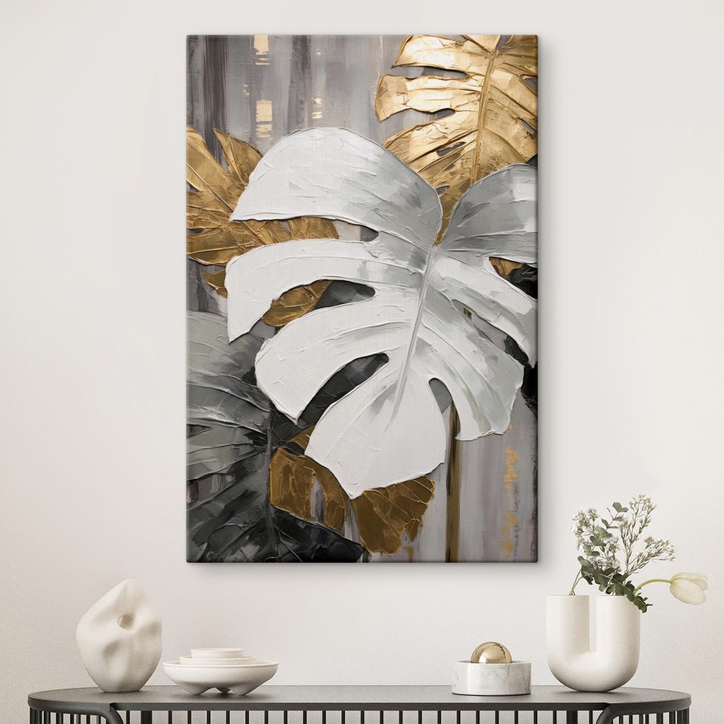 Wit blad met goudnerven — interieur 1