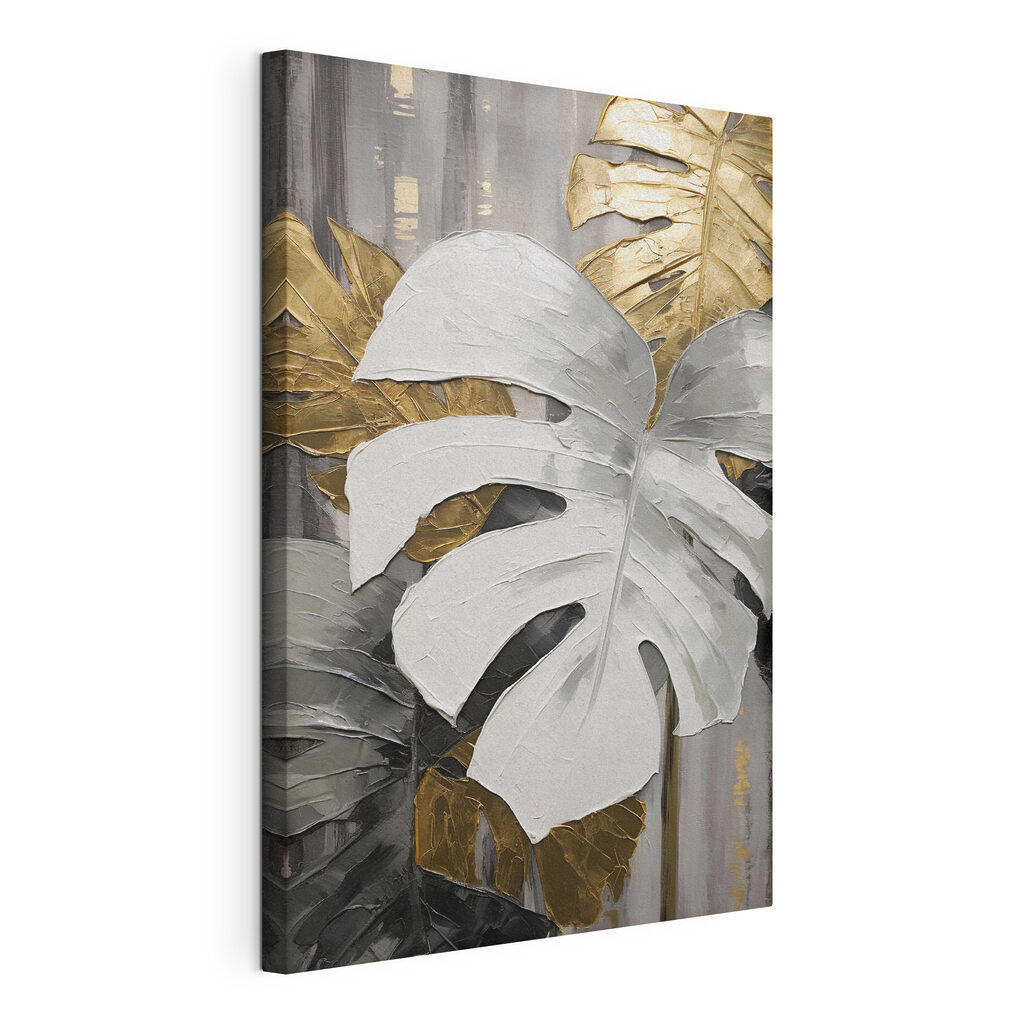 Wit blad met goudnerven — productweergave