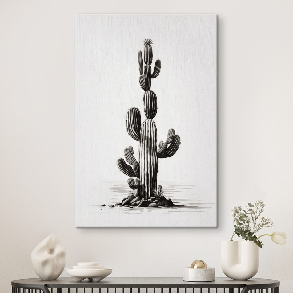 Cactus in zwarte streken — interieur 1