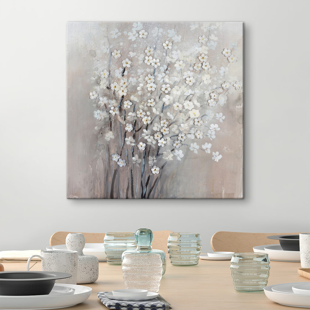 Bloesemtakken in grijze waas — interieur 4