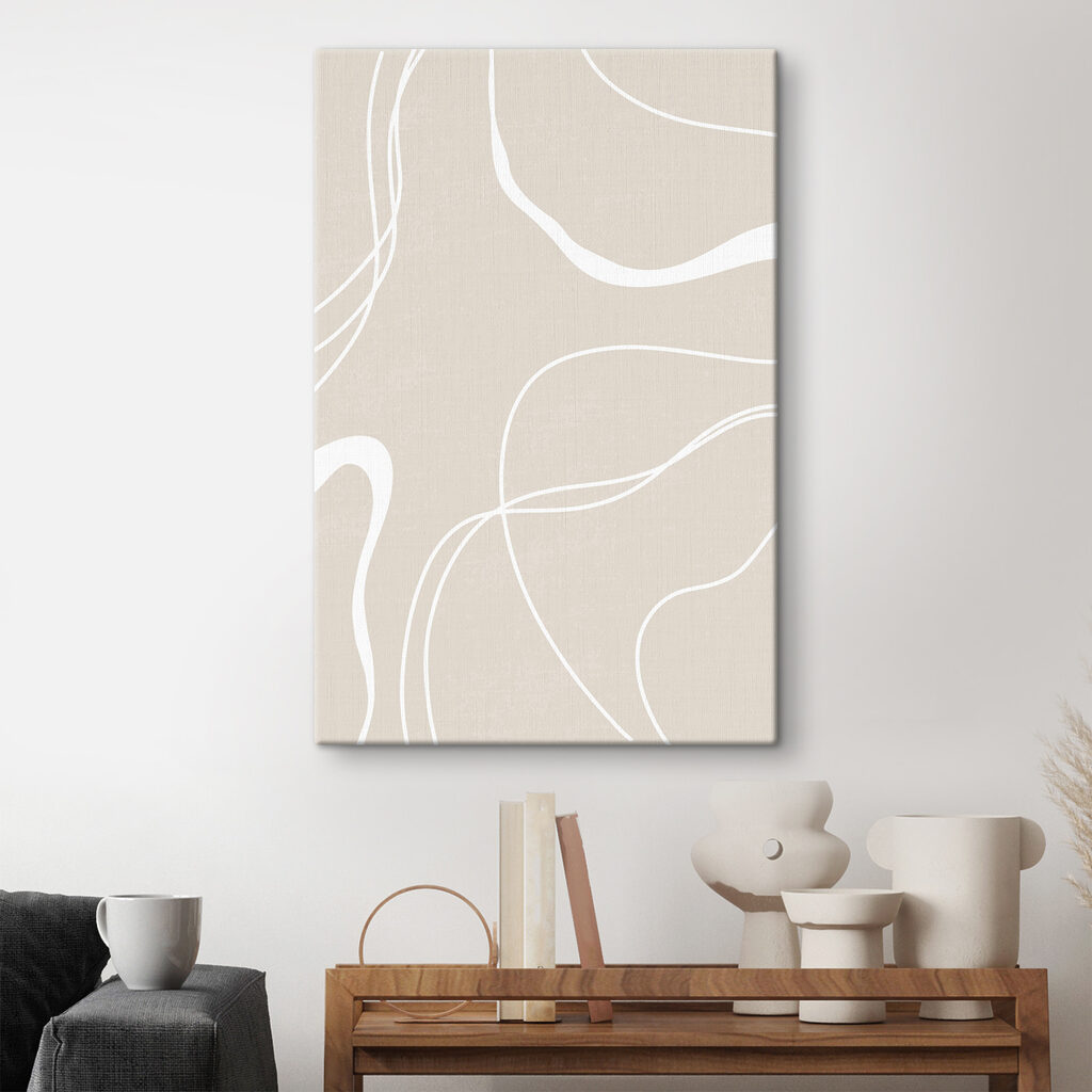 Witte lijnen op zandtinten — interieur 1
