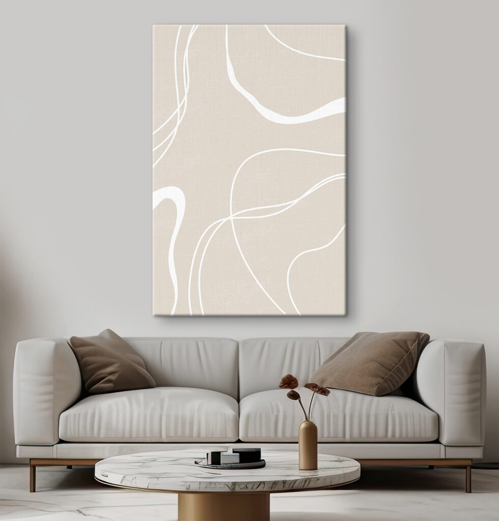 Witte lijnen op zandtinten — interieur 3