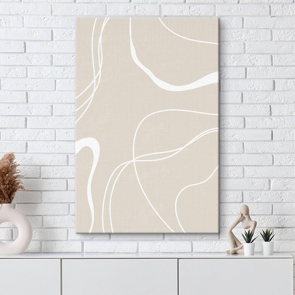 Witte lijnen op zandtinten — interieur 4