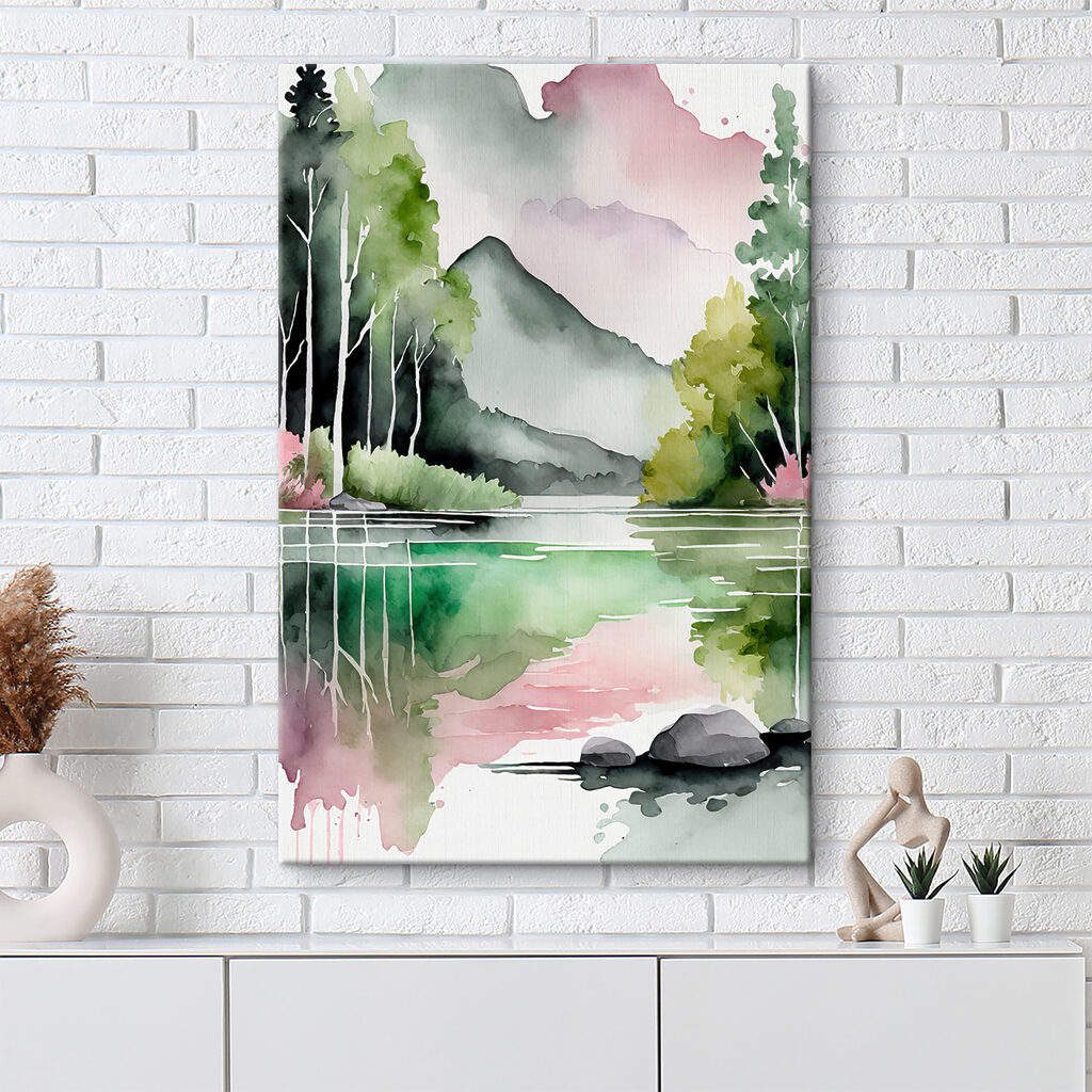 Bergmeer onder roze hemel — interieur 2