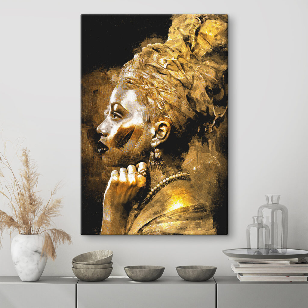 Profiel in gouden licht — interieur 1