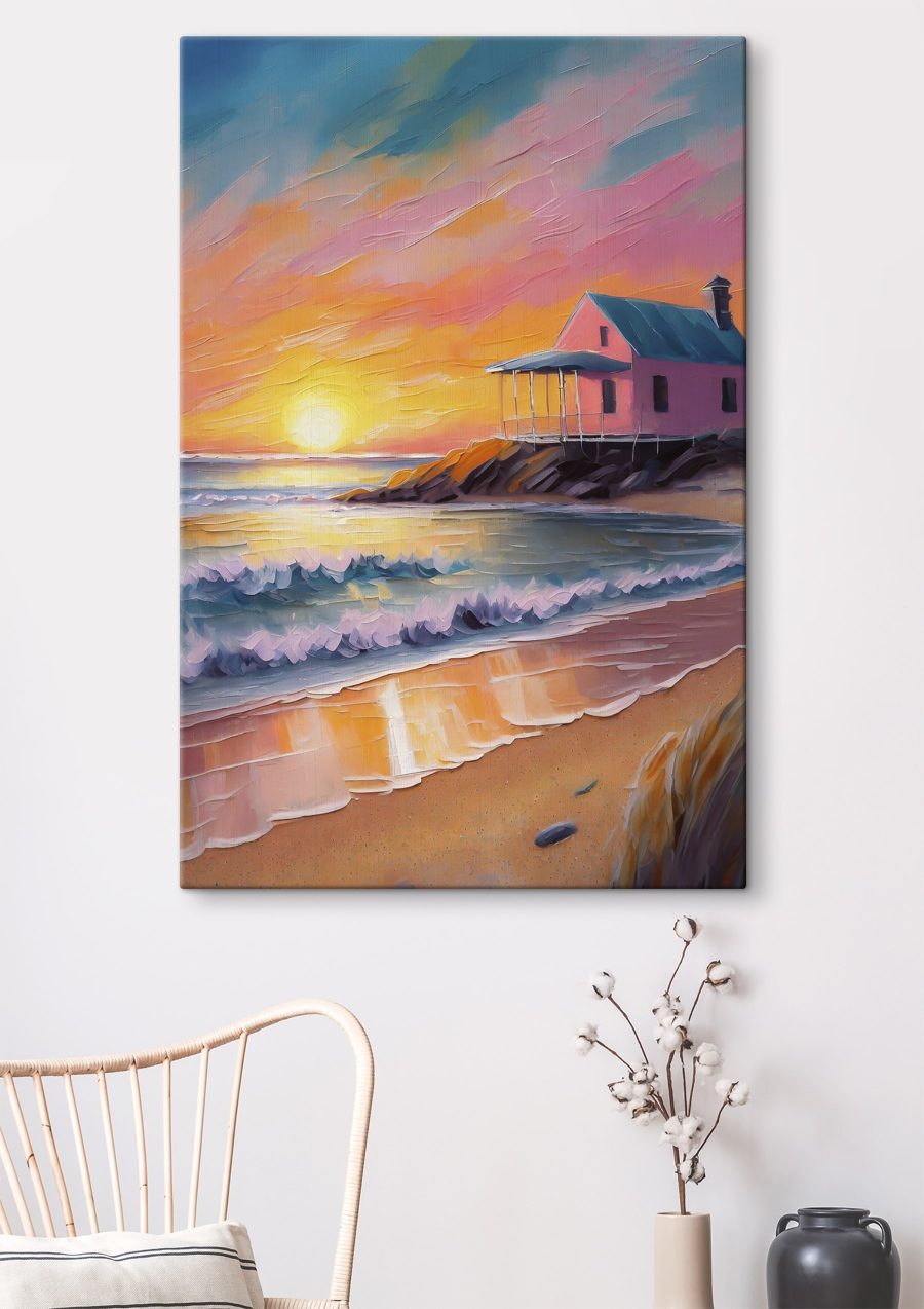 Avondlicht bij het strandhuis — interieur 2