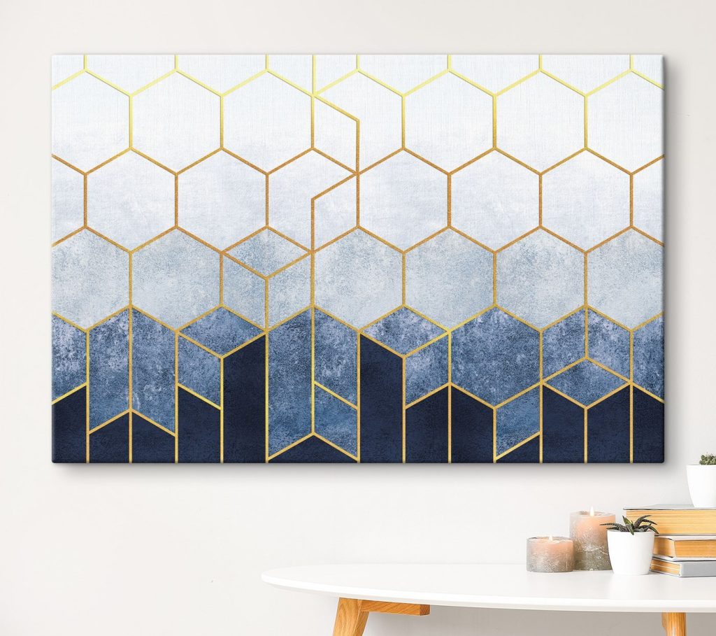 Zeshoeken in kleurverloop — interieur 1