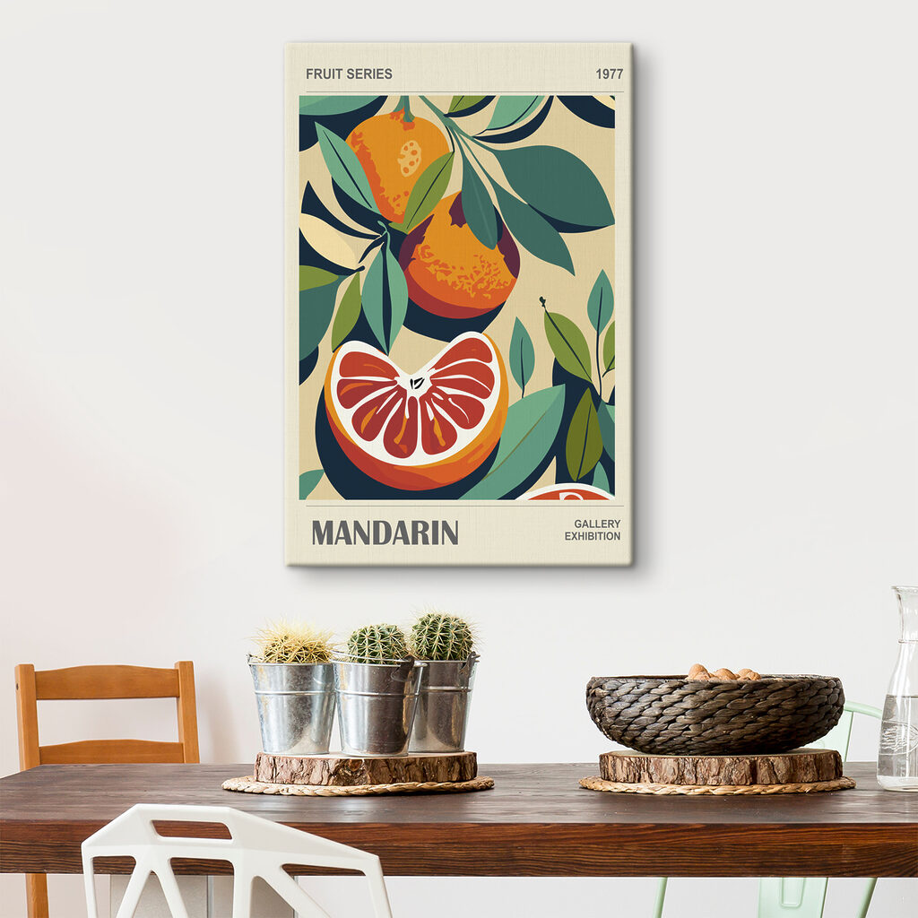 Mandarijnen tussen donkere bladeren — interieur 2