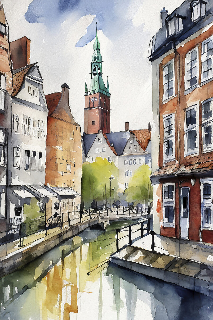 Langs de stille gracht — volledig ontwerp