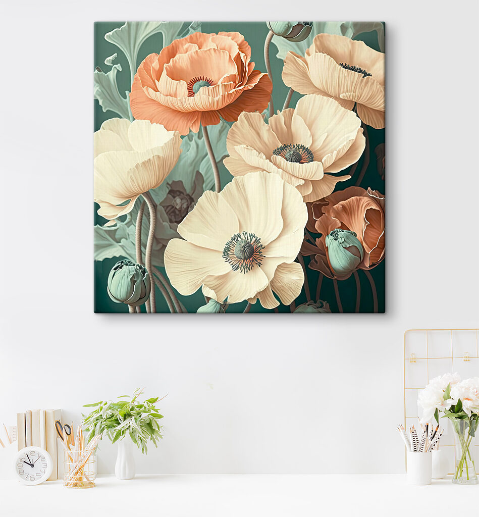 Bloemen in gedempte tinten — interieur 1