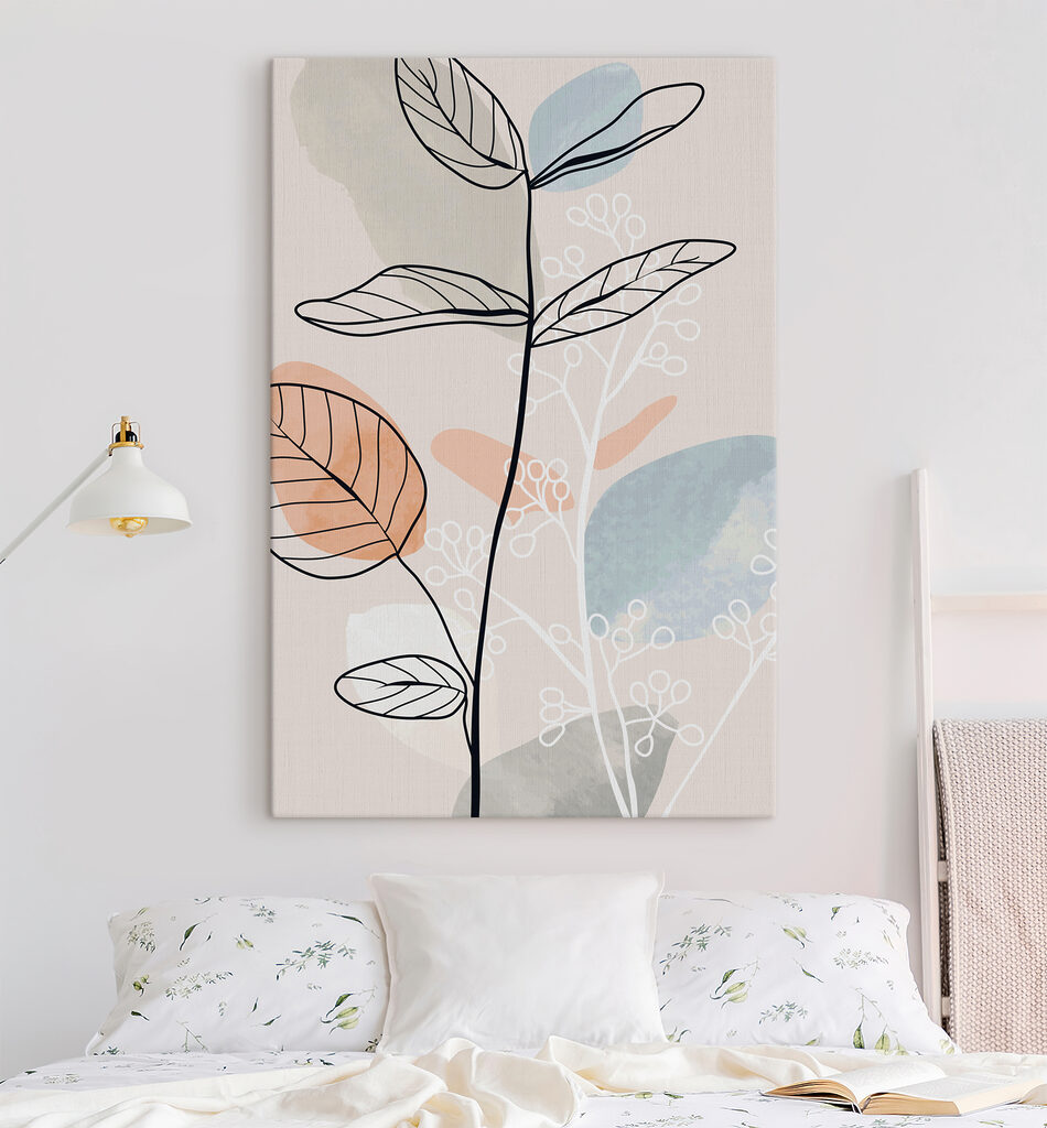 Blad in zachte kleurvakken — interieur 2