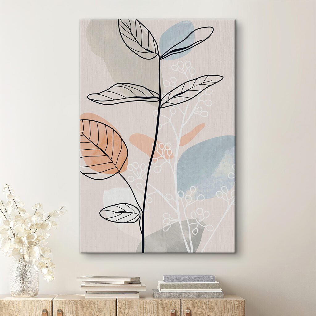 Blad in zachte kleurvakken — interieur 1