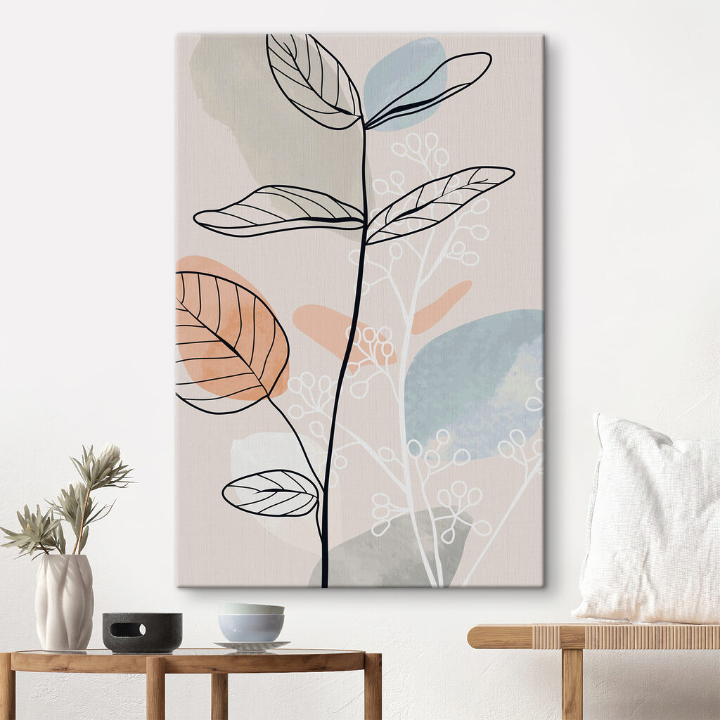Blad in zachte kleurvakken — interieur 3