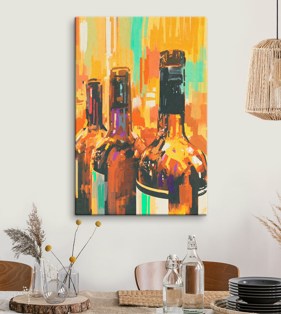 Flessen in warme verf — interieur 1