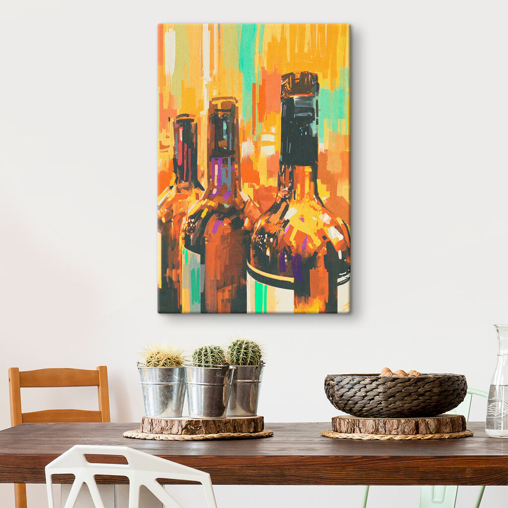Flessen in warme verf — interieur 2