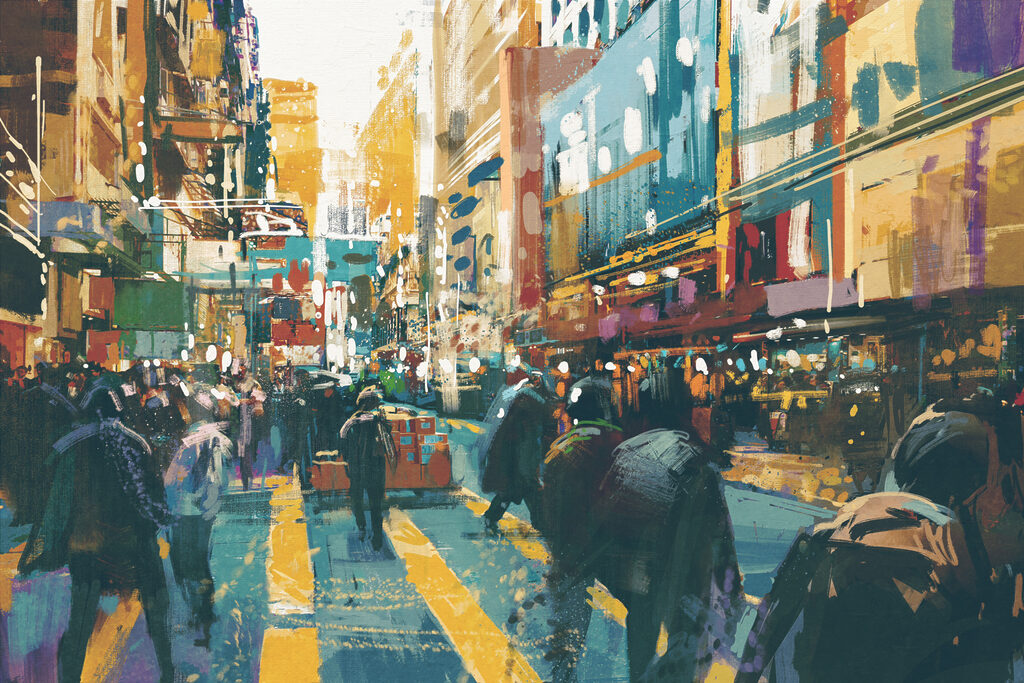 Een stad vol voetstappen — volledig ontwerp