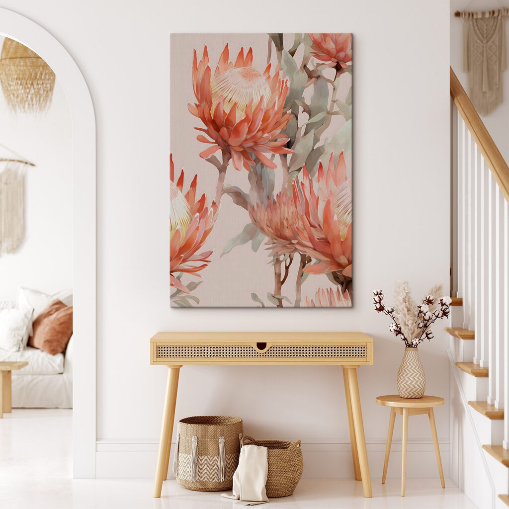 Tropische bloei in zalmtinten — interieur 4