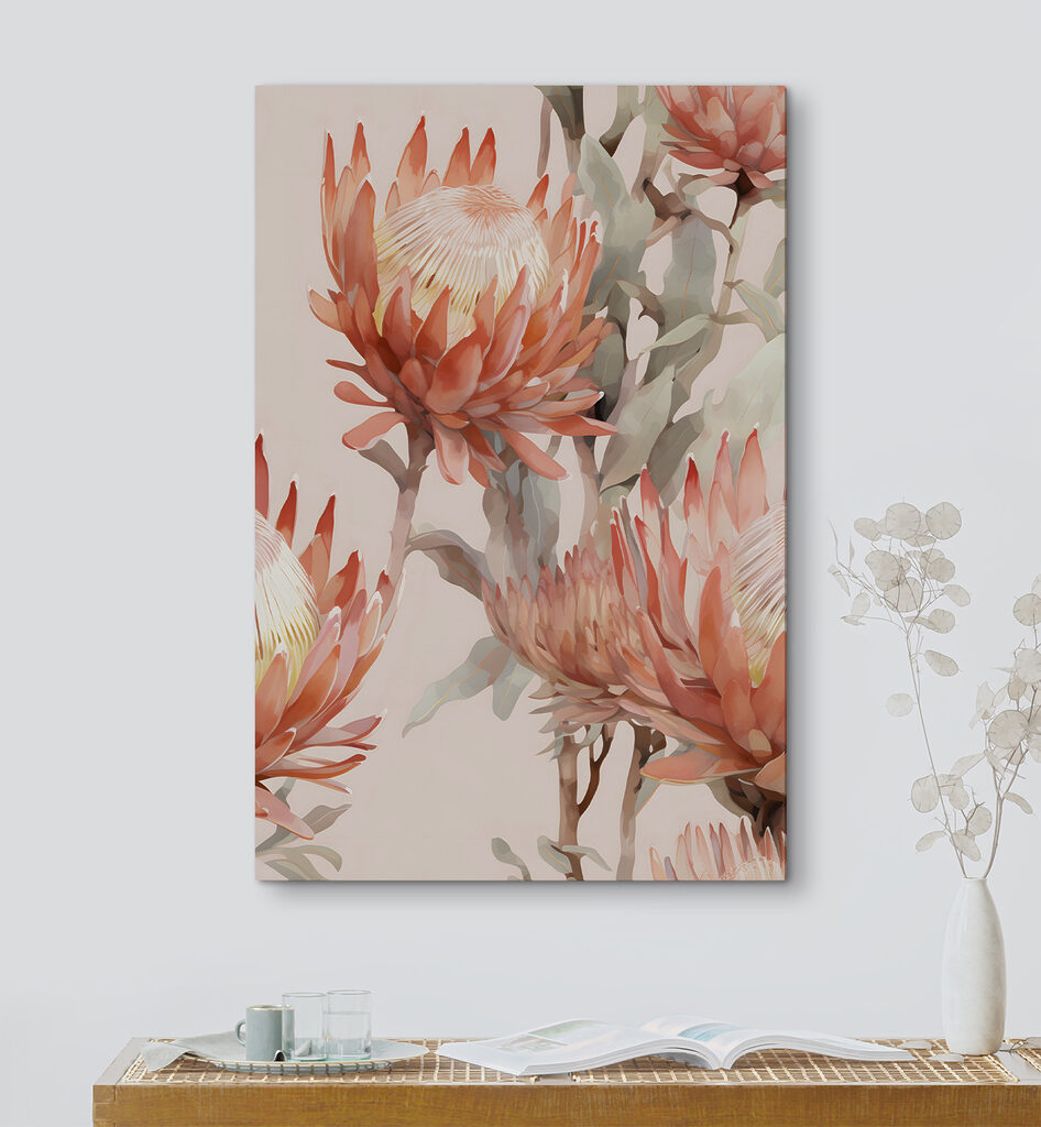 Tropische bloei in zalmtinten — interieur 3