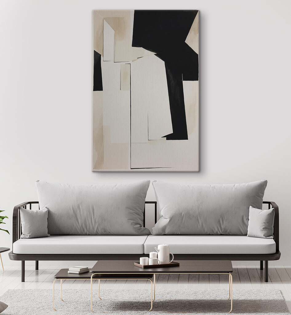Zwart breekt door crème — interieur 2