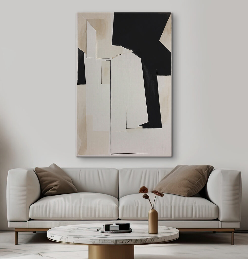 Zwart breekt door crème — interieur 1