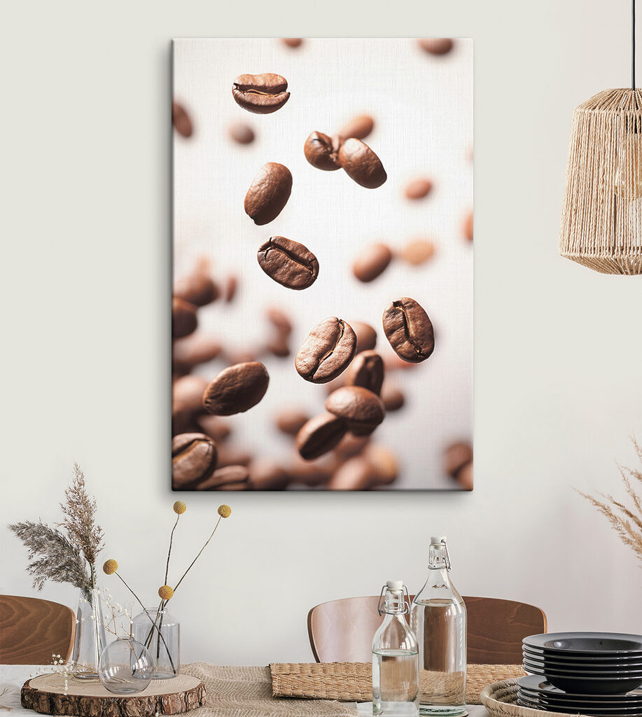 Koffiebonen in vrije vlucht — interieur 1
