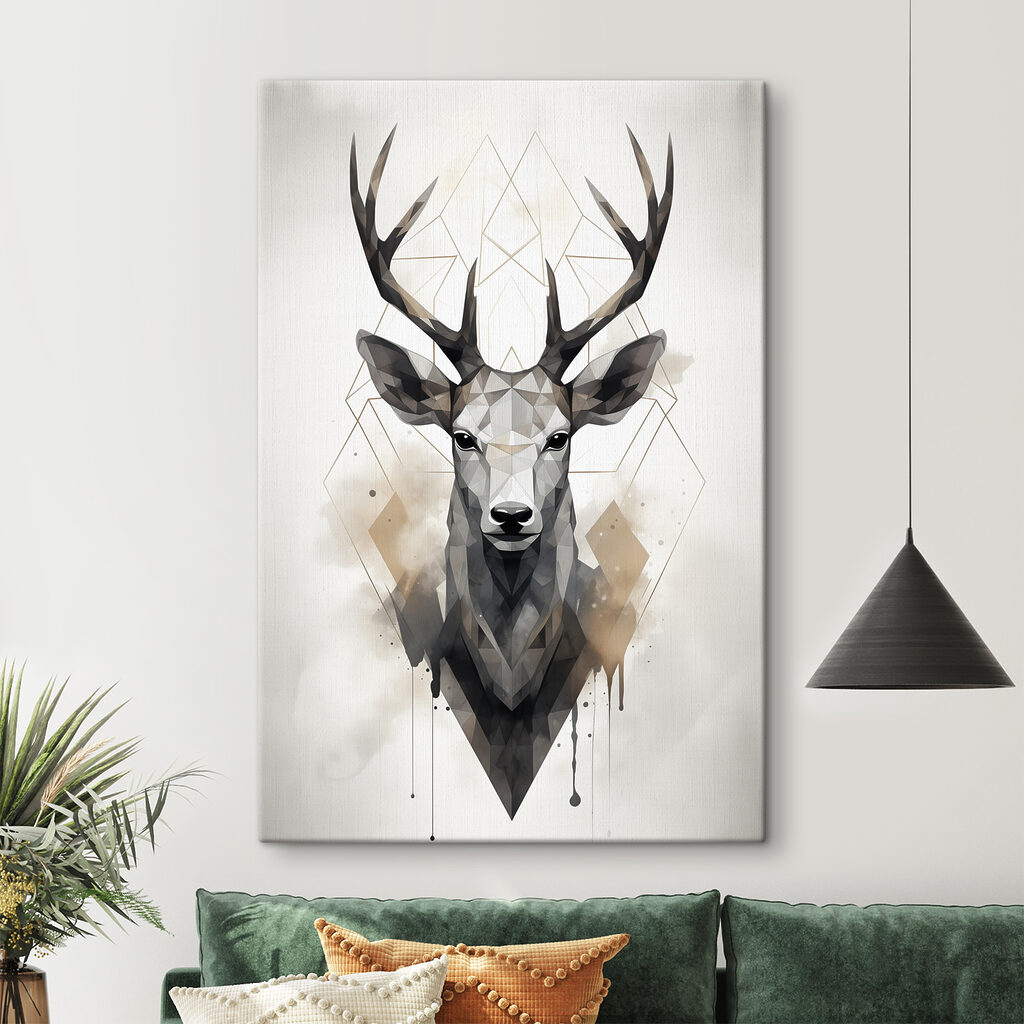 Hert tussen fijne driehoeken — interieur 1