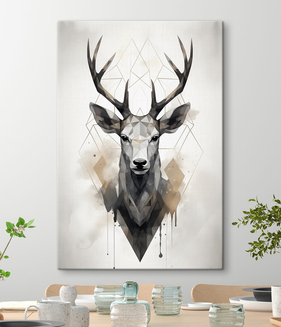 Hert tussen fijne driehoeken — interieur 3