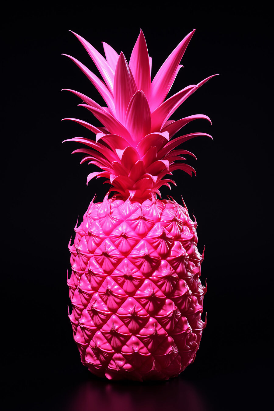 Ananas in felroze — volledig ontwerp