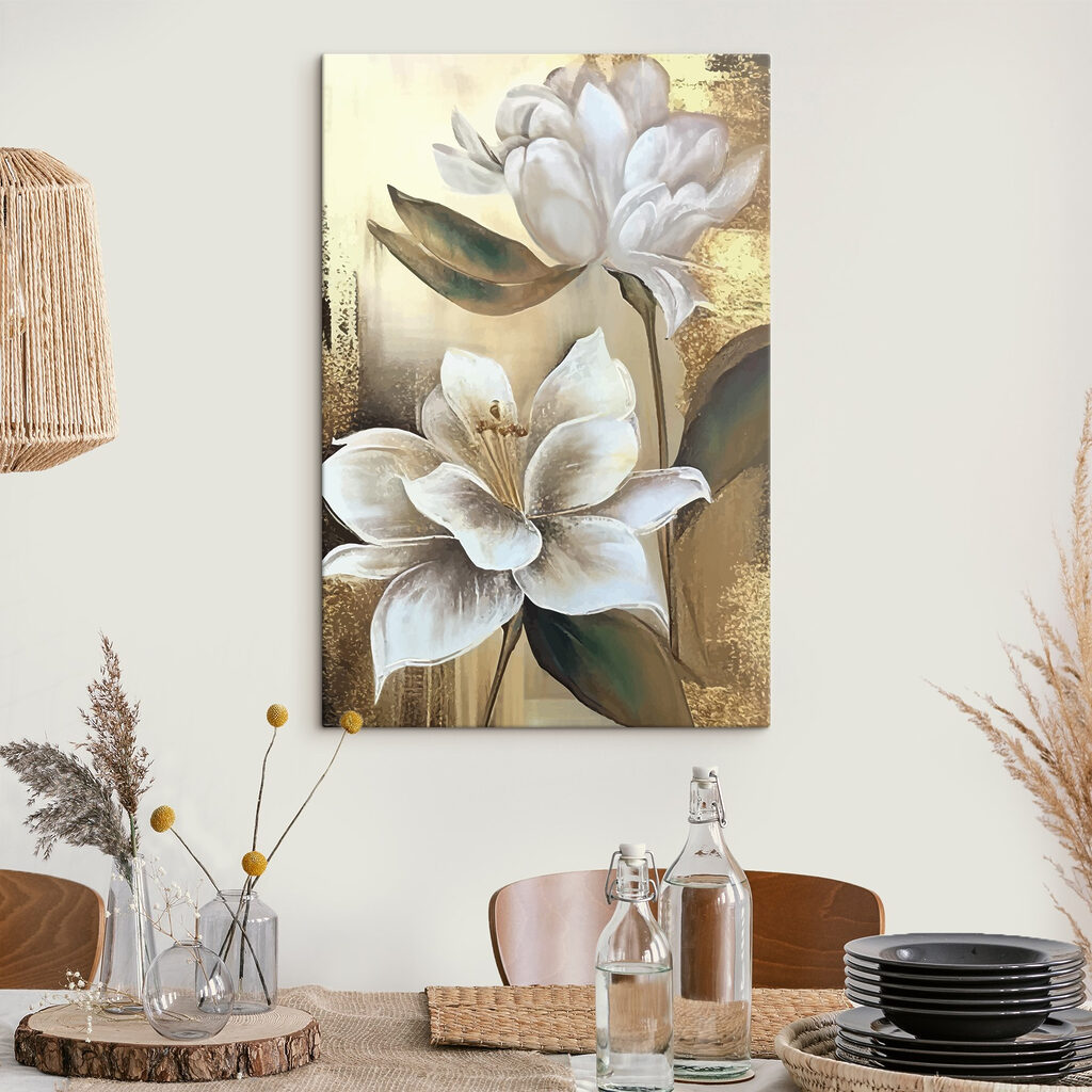 Bloesem tegen warme glans — interieur 4