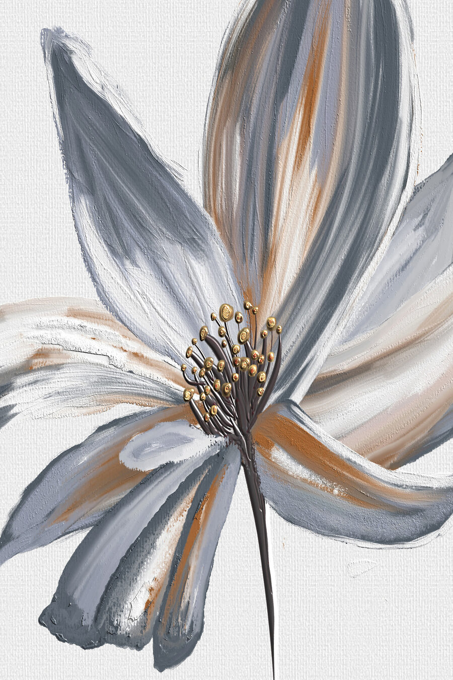 Een bloem in veegstreken — volledig ontwerp