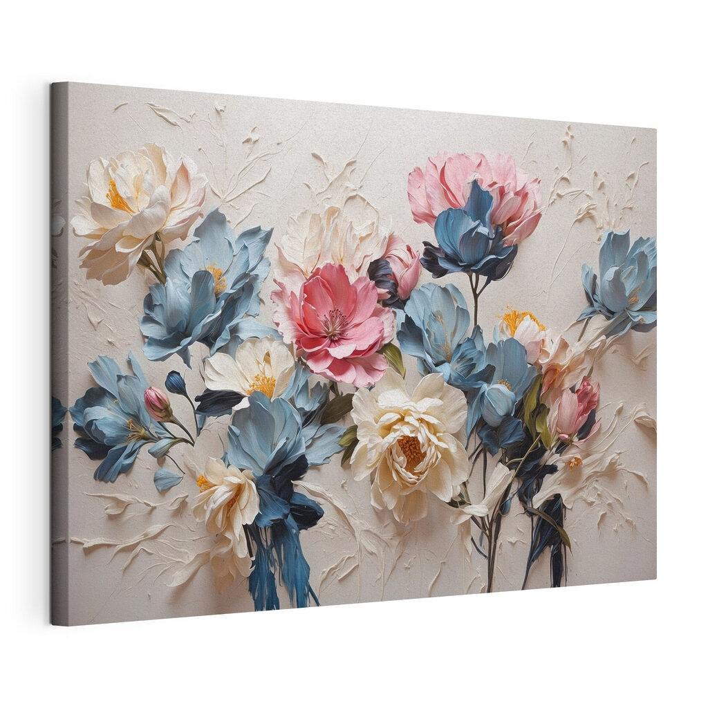 Bloemen in blauwroze samenspel — productweergave