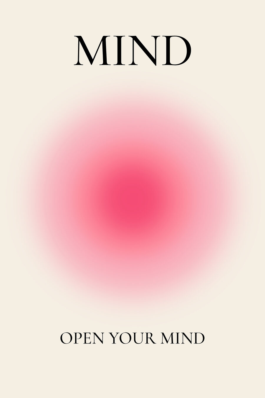 Roze gloed met woorden — volledig ontwerp