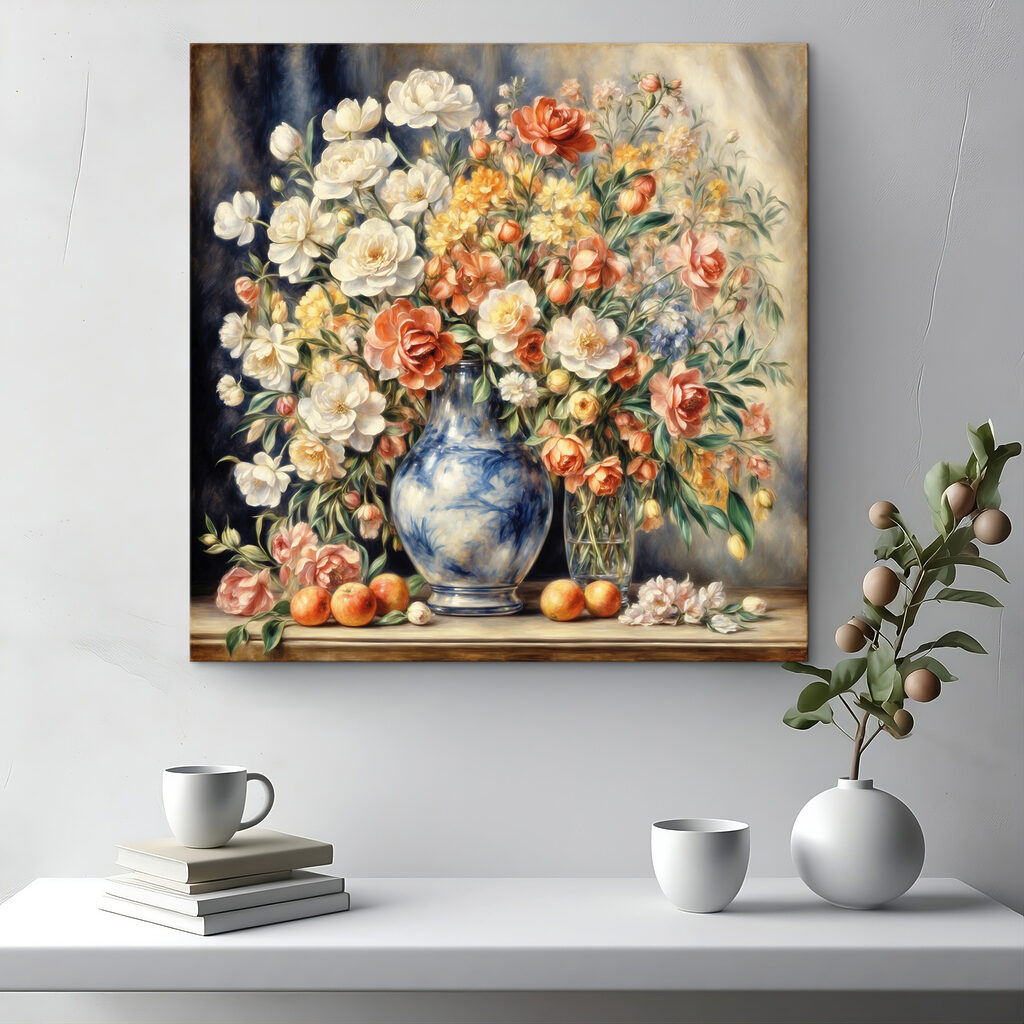 Groot boeket, warme kleuren — interieur 3
