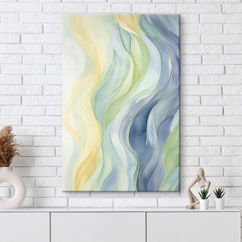 Golven in zachte groentinten — interieur 1
