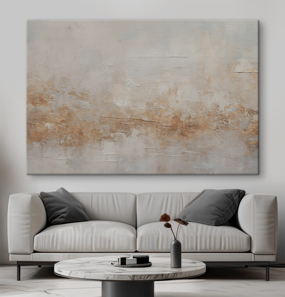 Zachte tinten versmelten in een serene harmonie in een interieur