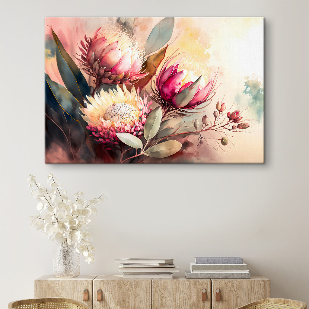 Spitse bloei in aquarel — interieur 1