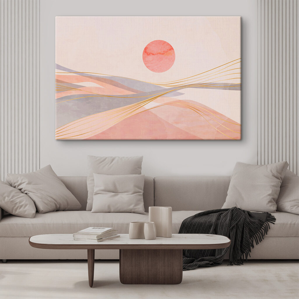 Roze zon boven zand — interieur 2