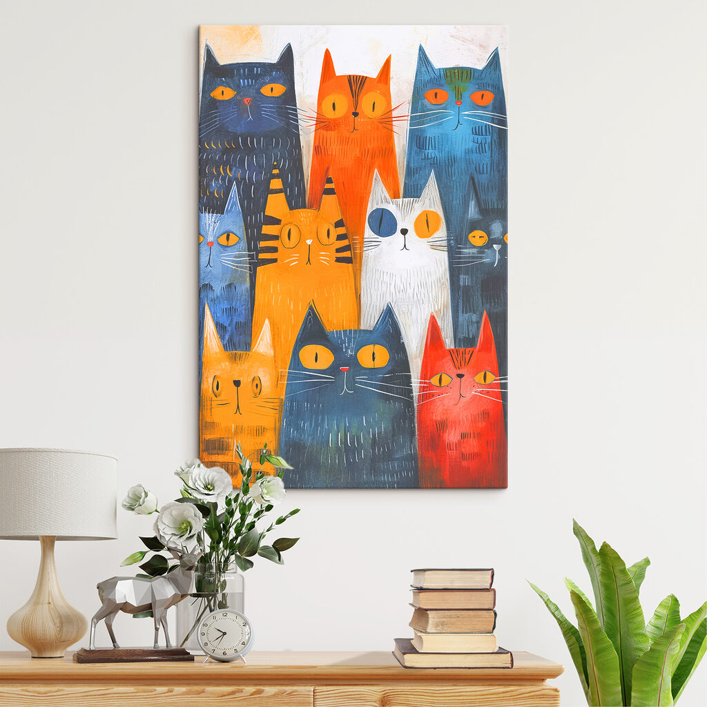 Een groep katten met verschillende kleuren — interieur 5