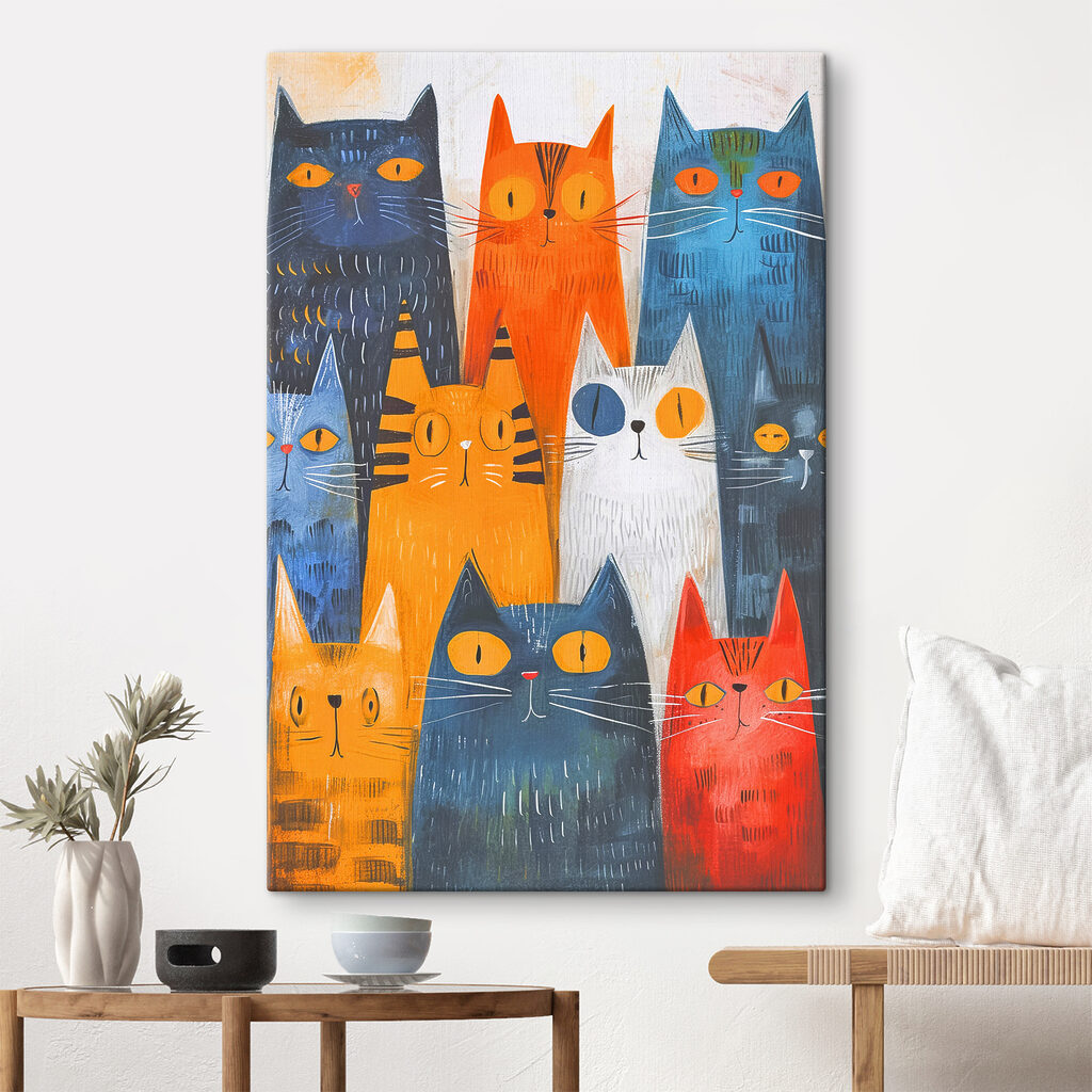 Een groep katten met verschillende kleuren — interieur 6