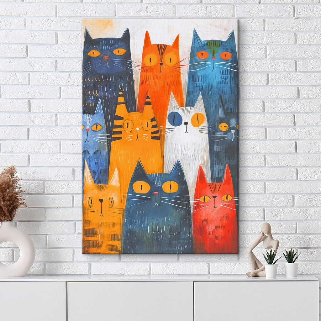 Een groep katten met verschillende kleuren — interieur 4