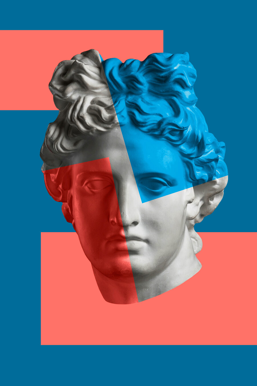 Klassiek gezicht in kleur — volledig ontwerp