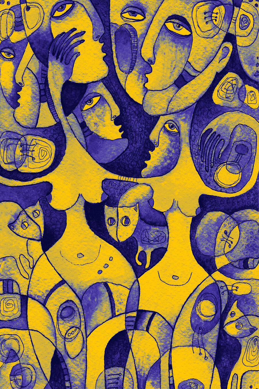 Een gesprek in blauwgeel — volledig ontwerp