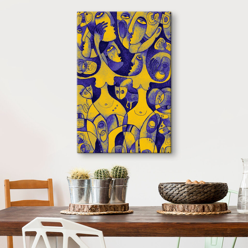 Een gesprek in blauwgeel — interieur 3