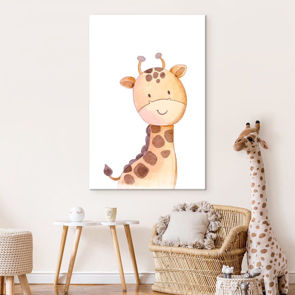 Een giraffe glimlacht zacht — interieur 1