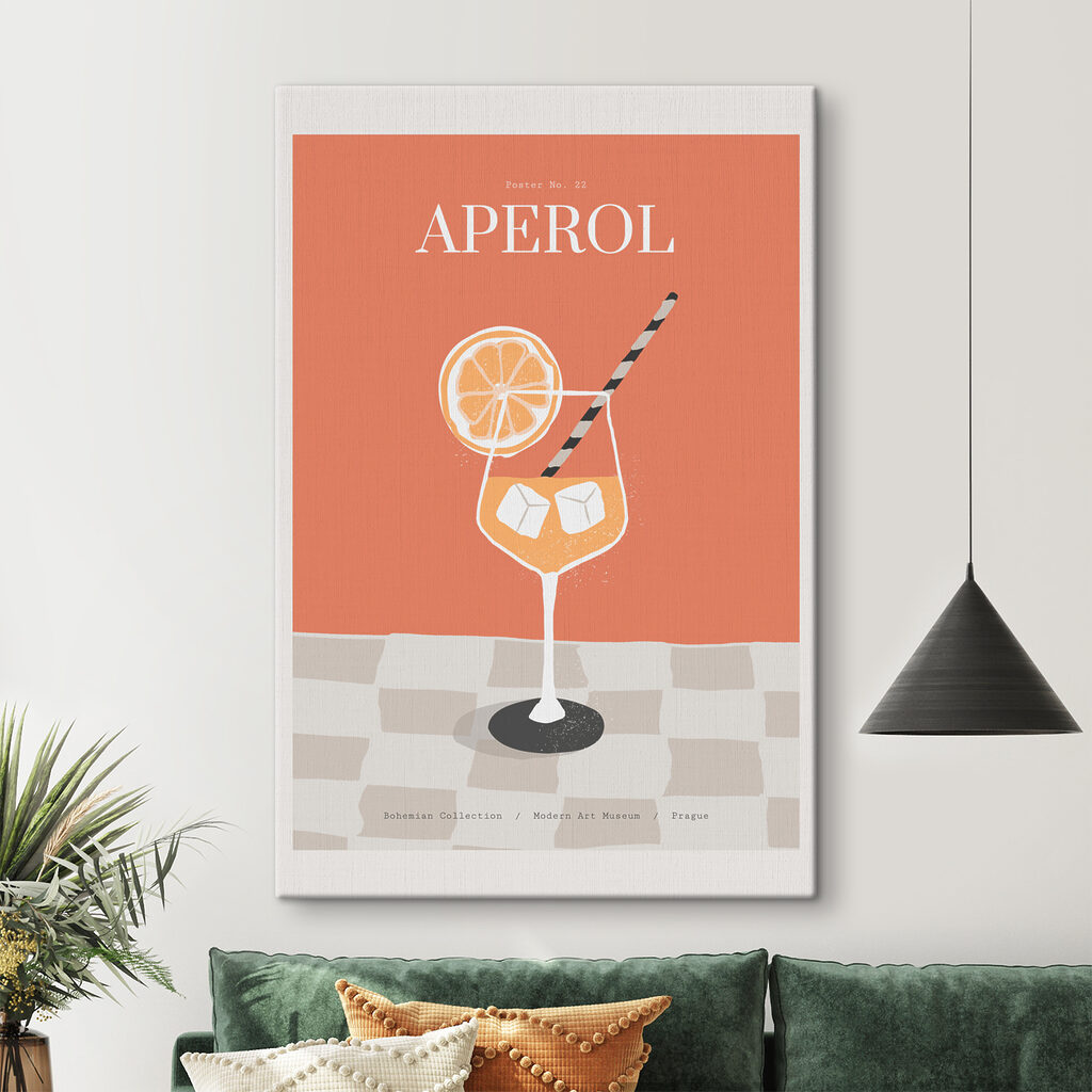 Aperol op een schaakvloer — interieur 1