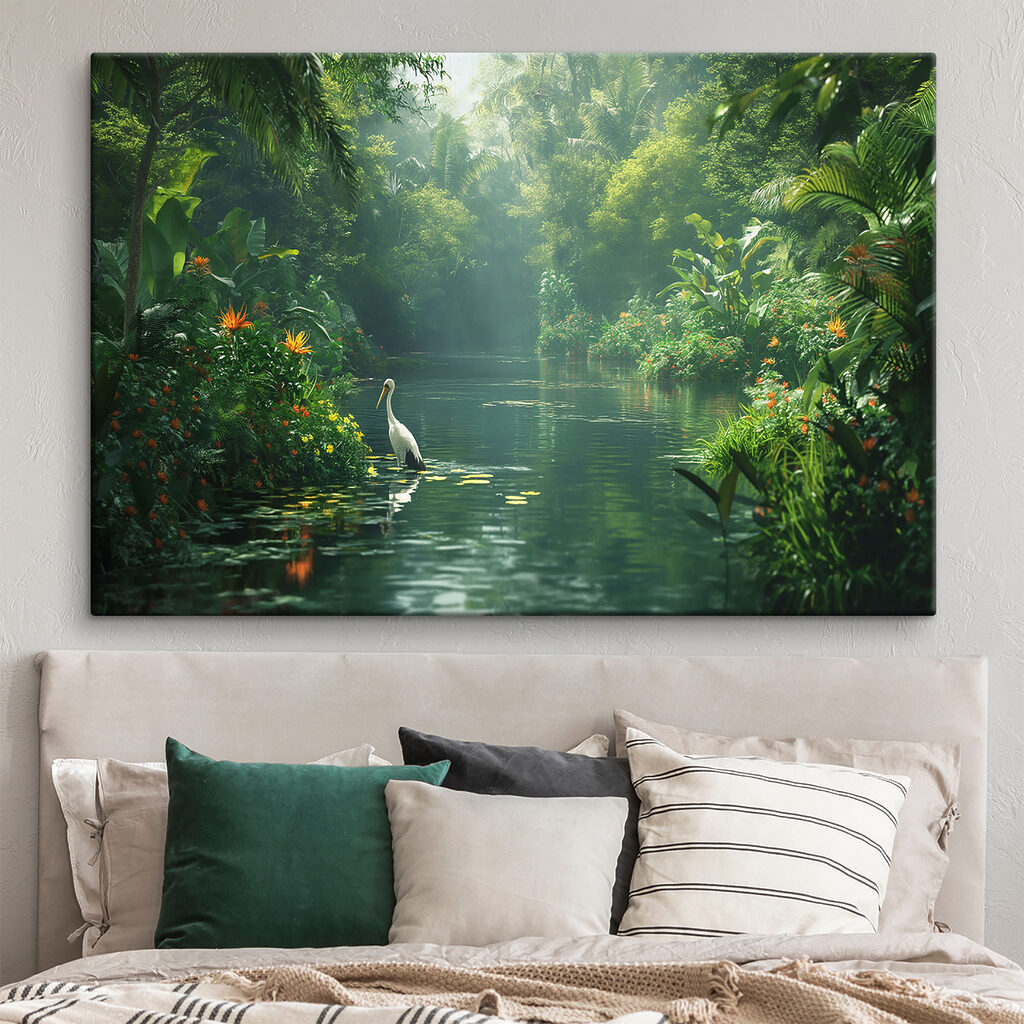Een reiger in junglegroen — interieur 2