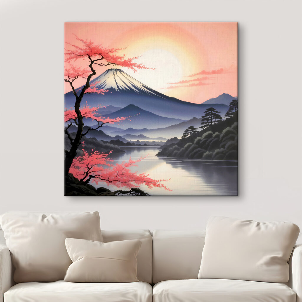 Berg onder roze hemel — interieur 1