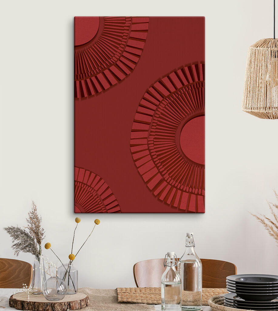 Bogen van dieprood — interieur 1