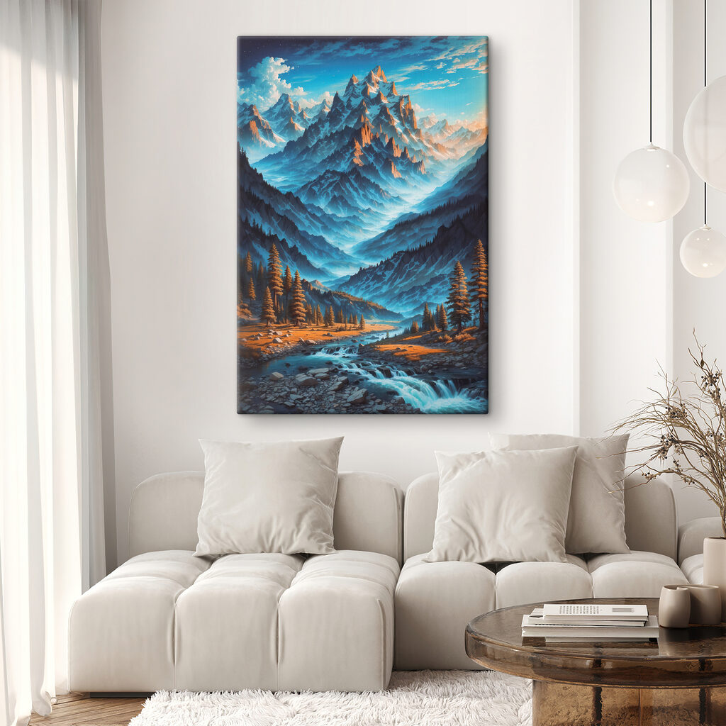 Stroom door scherpe bergen — interieur 2